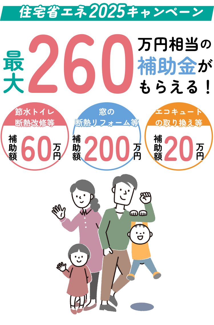 3つの補助金を上手に活用してお得にリフォーム