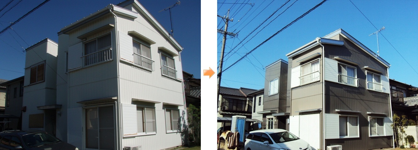 雨戸の鏡板が錆びてボロボロだったので取替え綺麗になりました。