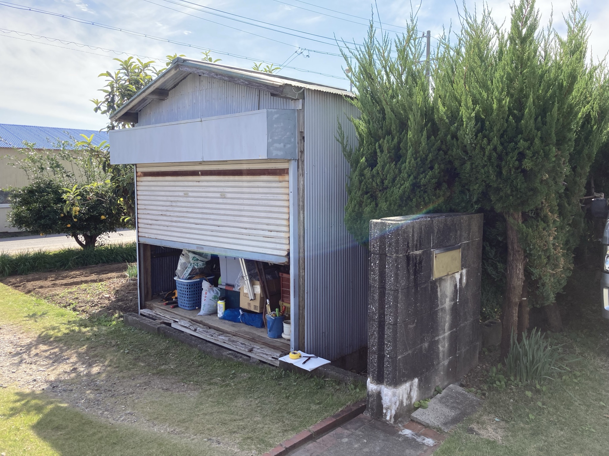 家庭菜園用倉庫の新設